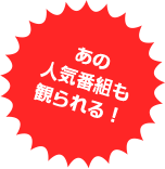 あの人気番組も観られる